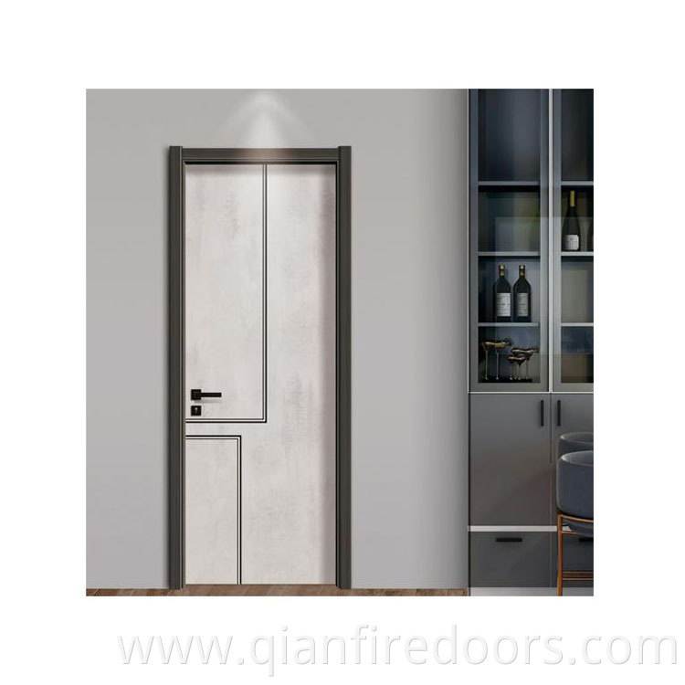 partition single wooden design doors mothproof wpc pvc composite interior room door